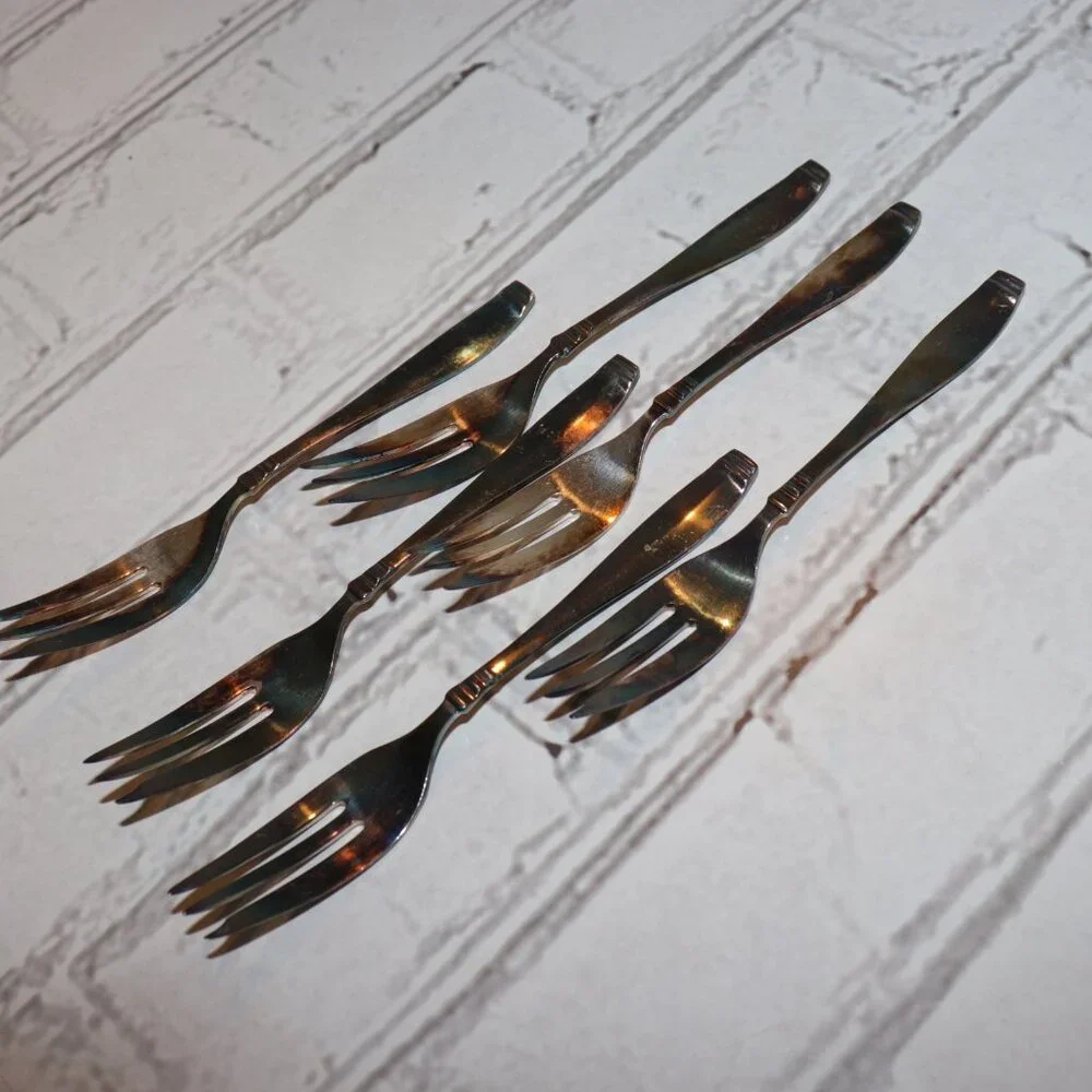 🍽️ Vintage Silverplate Forks · Set of 6 · Stamped Martin 90 ·